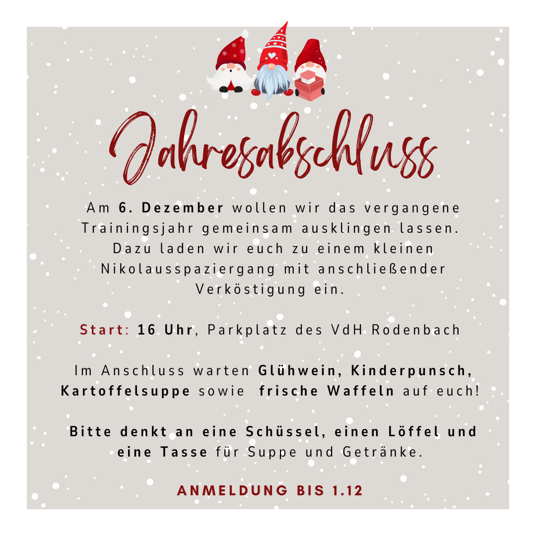 Einladung Jahresabschluß 2025